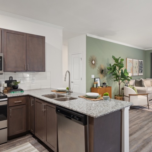 Enduring Style. Unparalleled Comfort. Well-lit kitchen with ample counter space