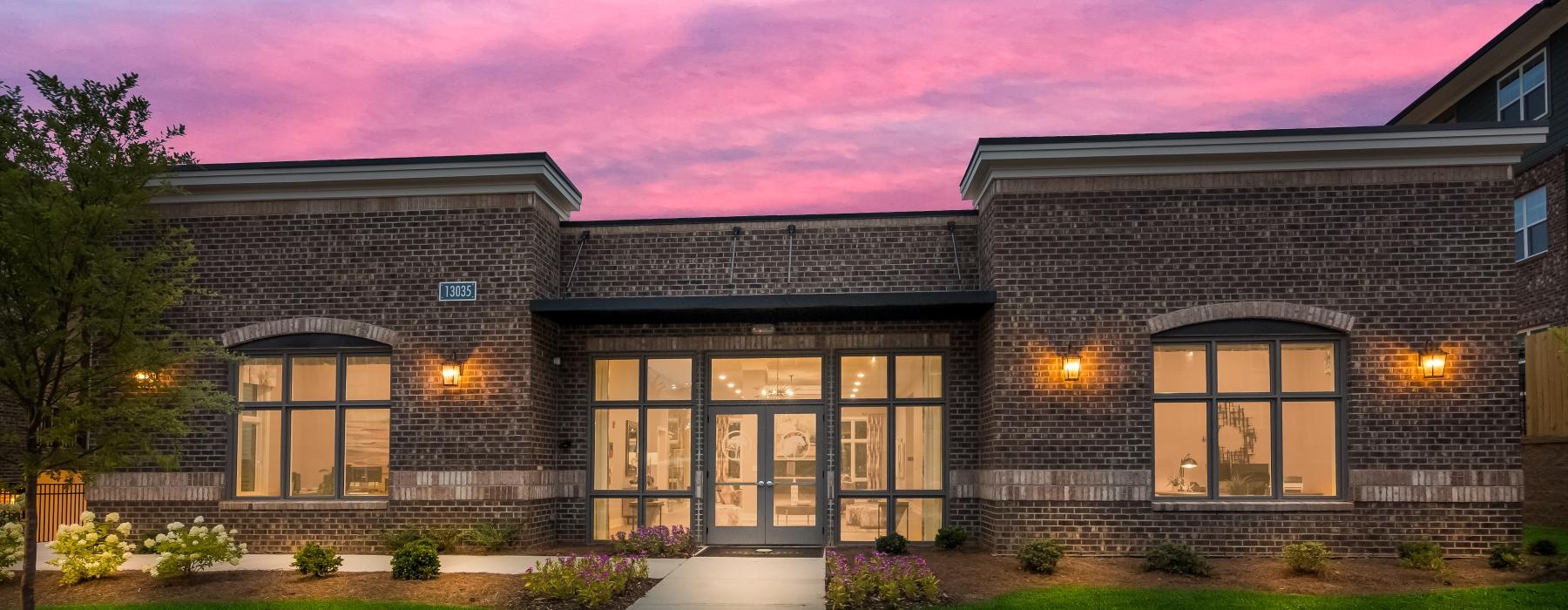 a building with a sidewalk